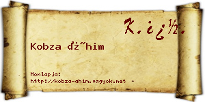Kobza Áhim névjegykártya
