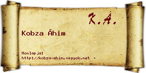 Kobza Áhim névjegykártya